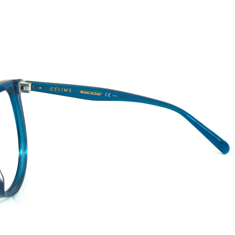 Celine Eyeglasses Frames CL41435/S T9185 Transparent Blue Full Rim 51-14-145